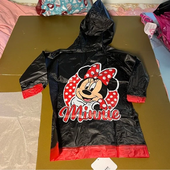 NWT Disney Kids Umbrella Slicker Minnie Mouse Toddler Girl Raincoat Set Ages 2-7 - Picture 5 of 7